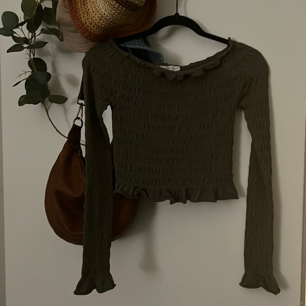 Green Crop Top